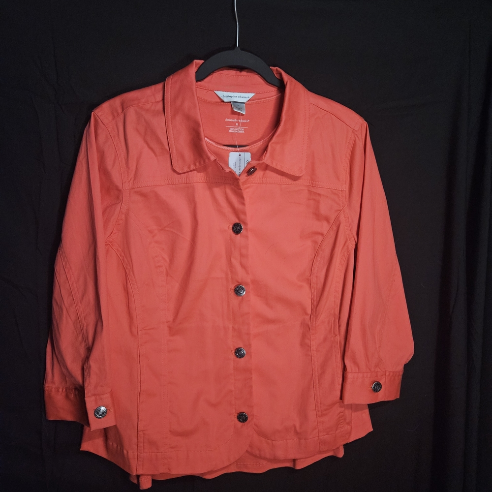Christopher & Banks Brick Coral Tank & Jacket Combo